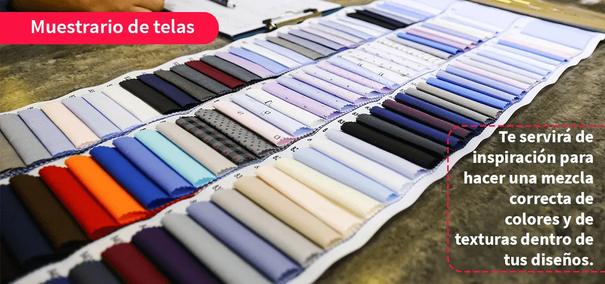 muestrario de telas para corte y confeccion