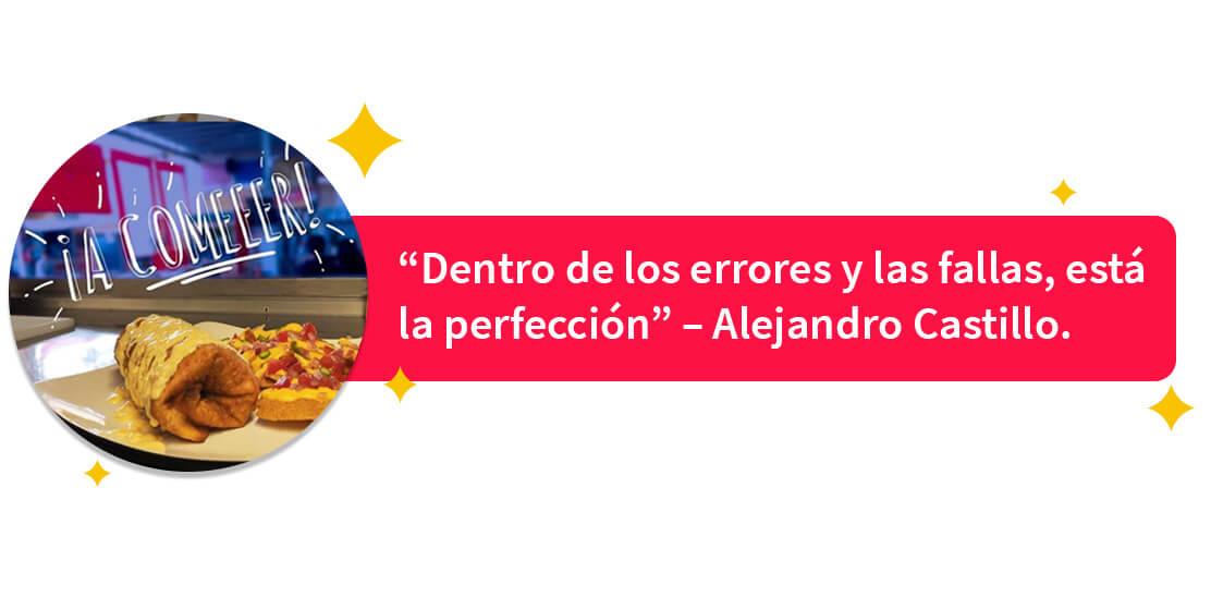 Alejandro narra como de los errores se crea la perfección