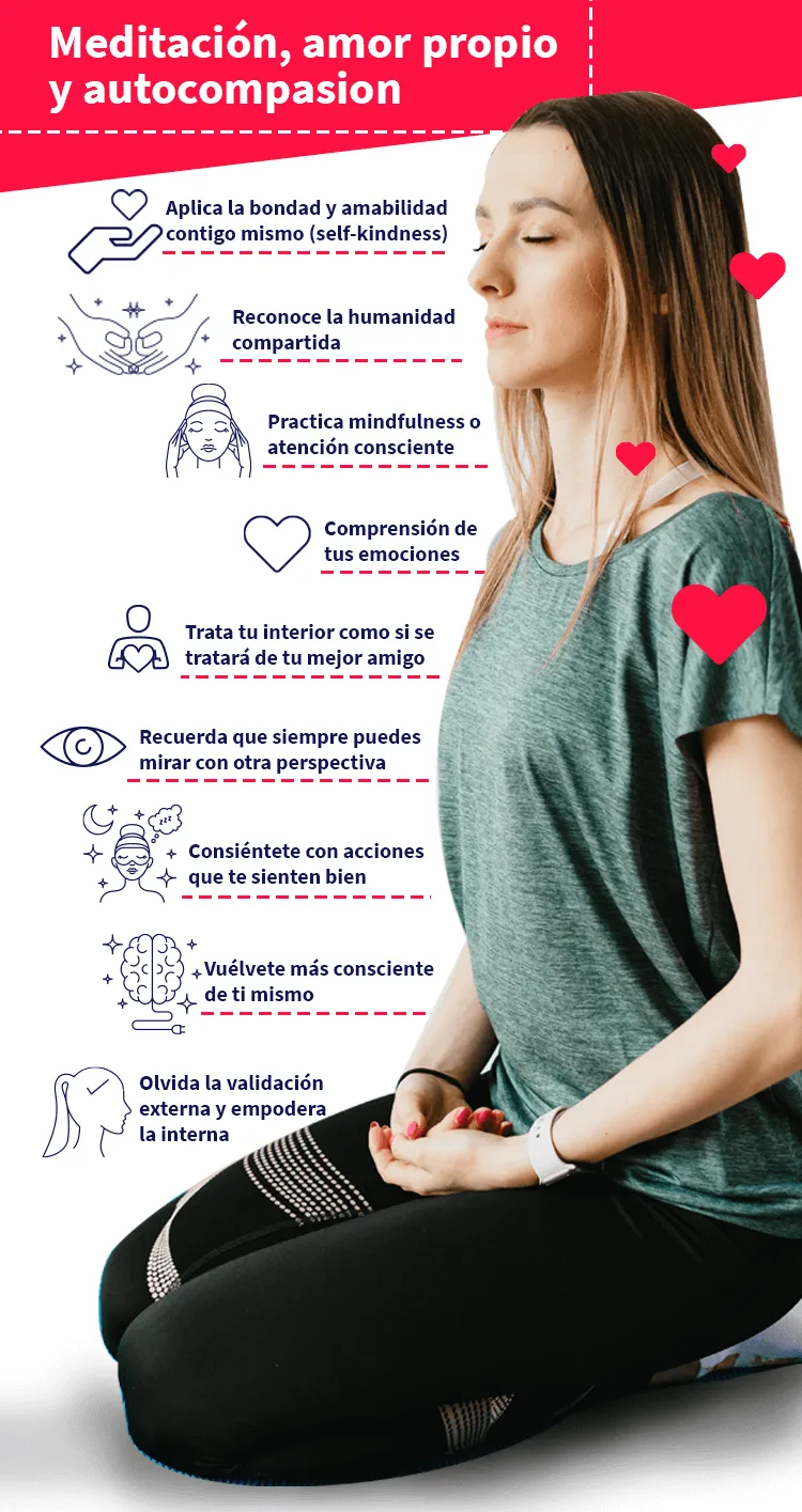 la meditacion para cultivar el amor propio o la autocompasion te ayudara a generar bienestar y felicidad con tu vida