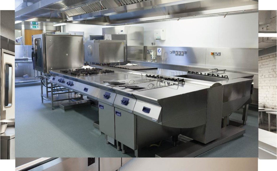Cocina de un negocio de comidas adecuadamente planeada