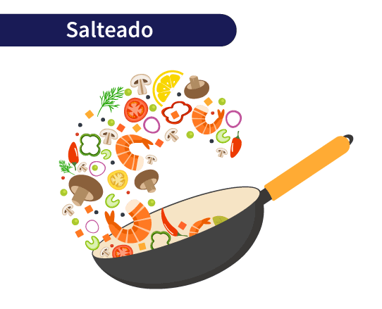 Aprende sobre el método de cocción salteado o sofrito con Aprende Institute