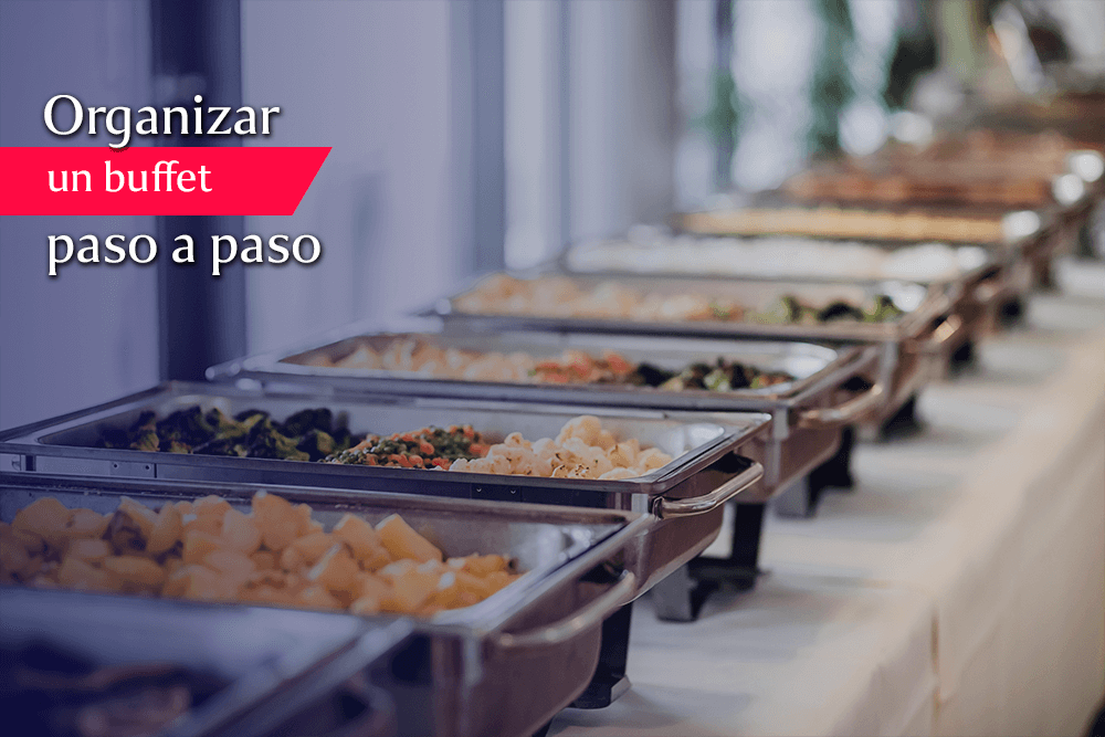 fotografía de un buffet con diversos tipos de comidas