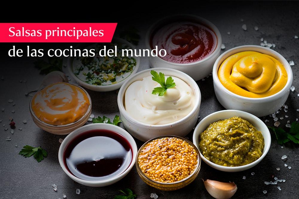 Imagen que ilustra las salsas principales de las cocinas del mundo