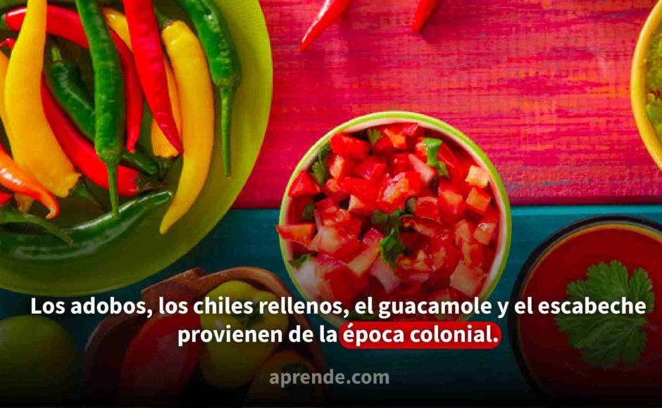 tazon con chiles mexicanos tradicionales en la comida mexicana