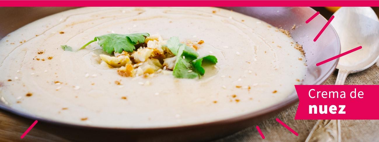 fotografía de la receta preparada crema de nuez