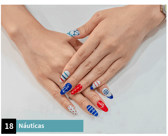 Conoce cómo realizar el estilo náutico en uñas con Aprende Institute