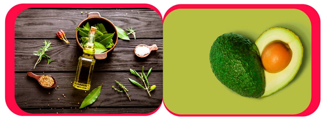 aceite y aguacate