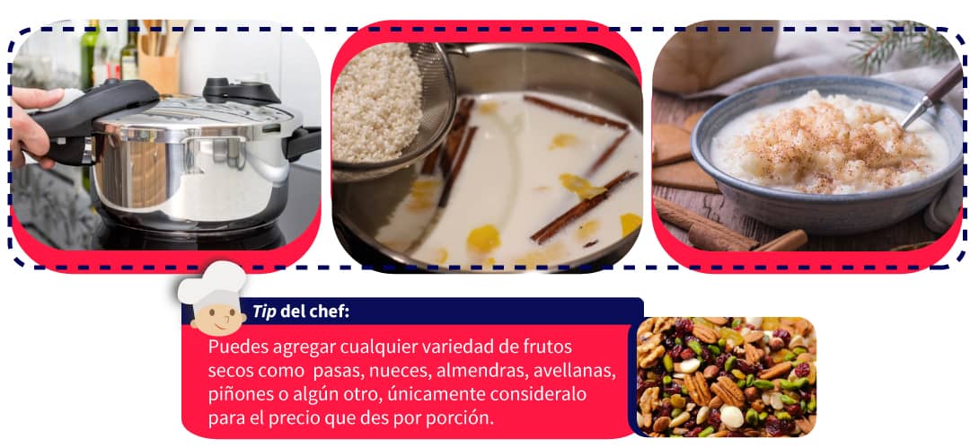 preparación arroz con leche