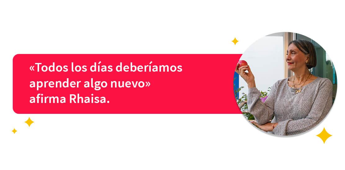Rhaisa narra que todos los días se debe aprender cosas nuevas como ella lo hizo con el programa de Aprende Institute