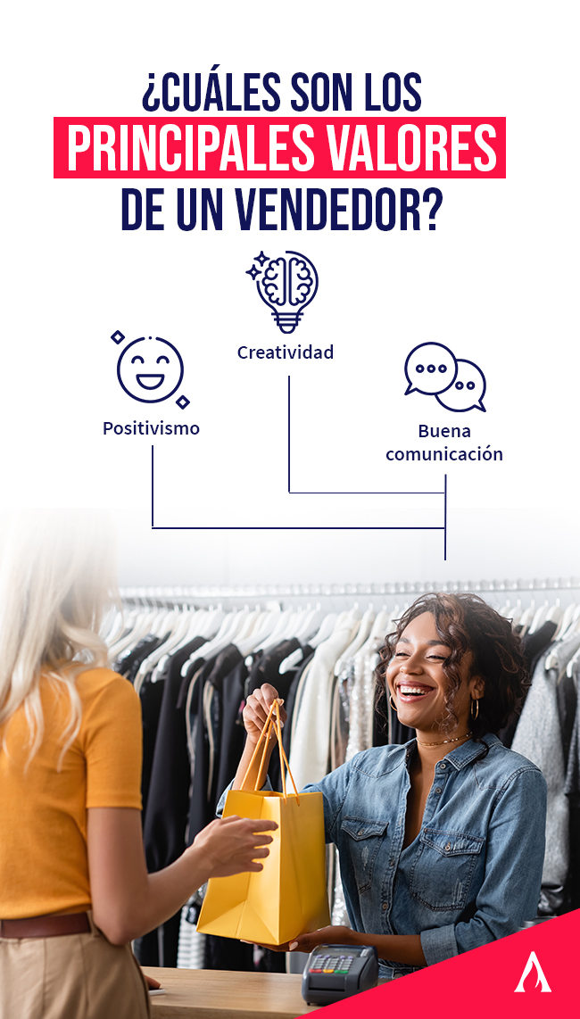 infografia sobre los valores esenciales que debe tener un buen vendedor