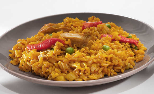 plato de arroz con pollo