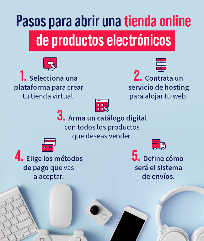 pasos para crear una tienda online de electronica