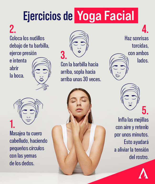 ejercicios de yoga facial para lucir mas joven