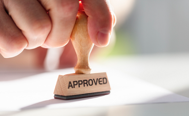 sello de aprobacion de licencia de negocios