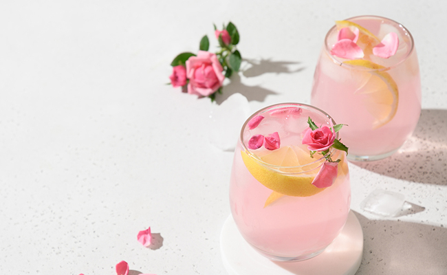 tragos con flores comestibles