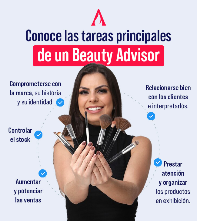 tareas que lleva a cabo un beuaty advisor