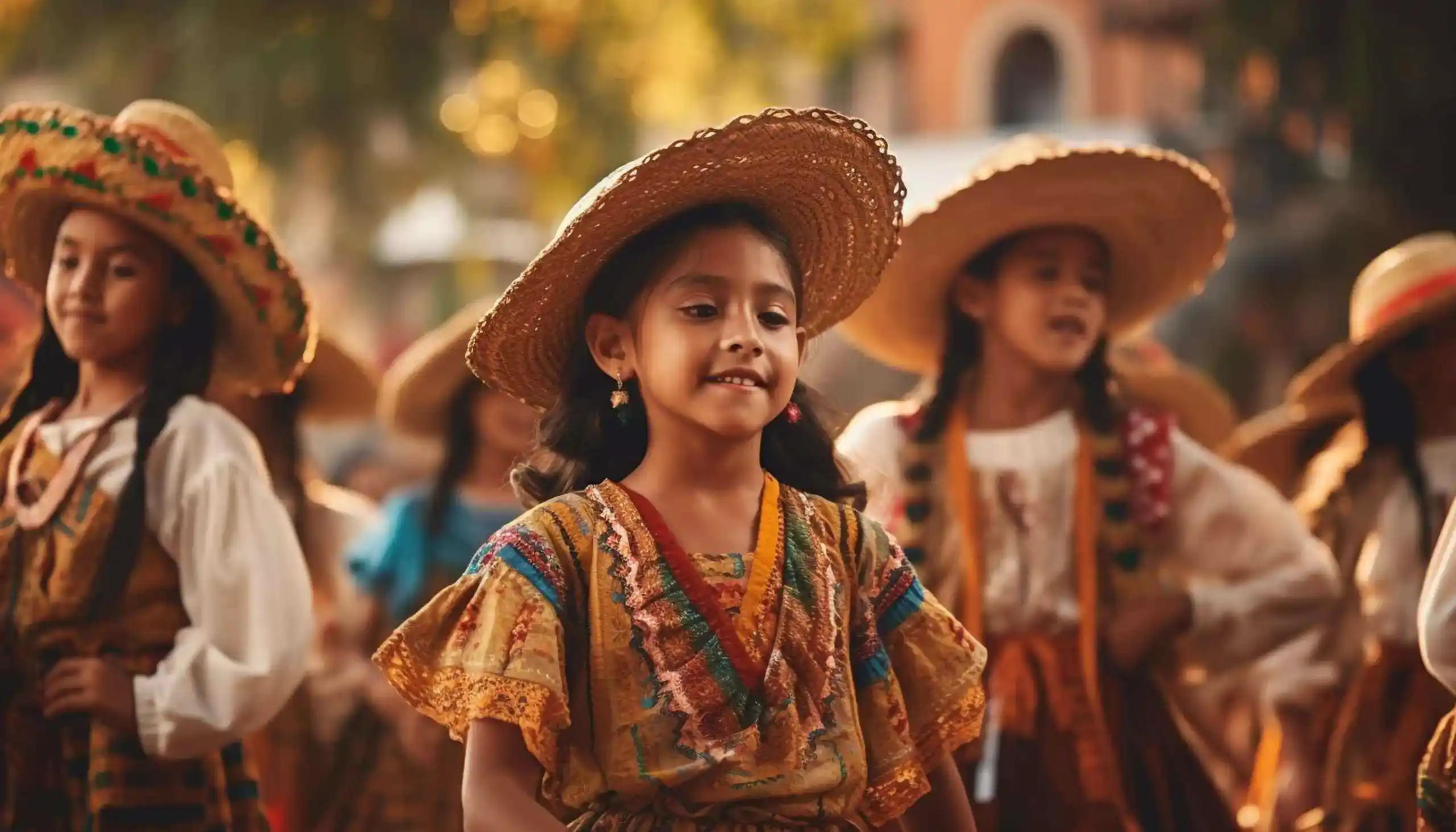 niña vestida tradicionalmente