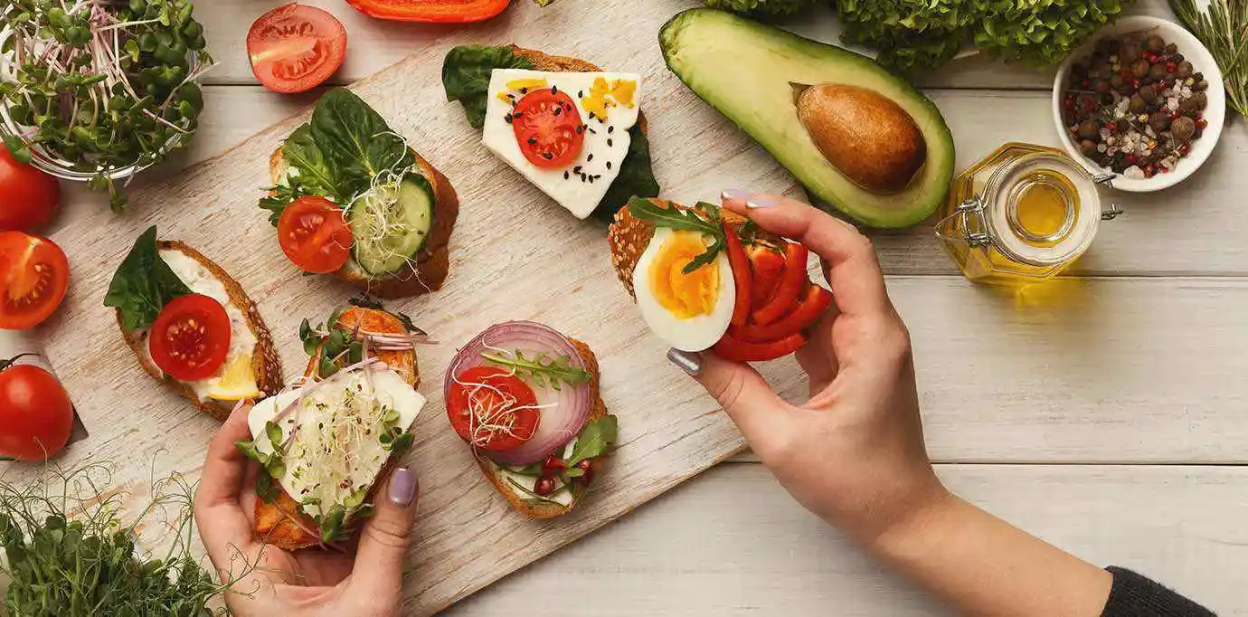 Comida saludable nutricion y buena alimentacion