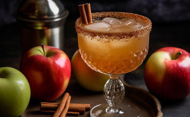 trago con Apple Cider y Bourbon Fizz