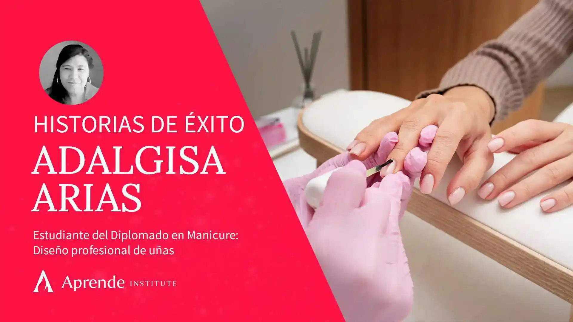 adalgisa arias estudiante del curso de manicure de aprende institute