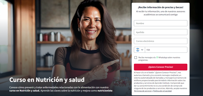 curso para estudiar nutrición en estados unidos
