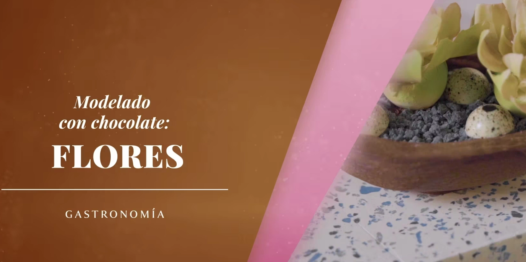 clase de como hacer flores de chocolate